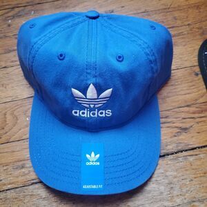 Adidas Originals Men's Relaxed Strap-Back Hat blue msrp $26